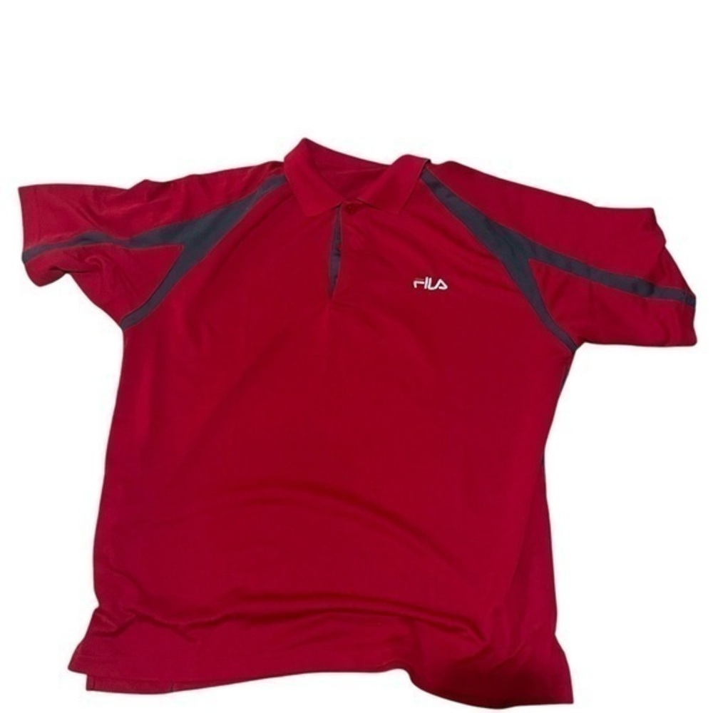 🔥 Stylish Red Fila Polo Shirt - Size XL 🔥